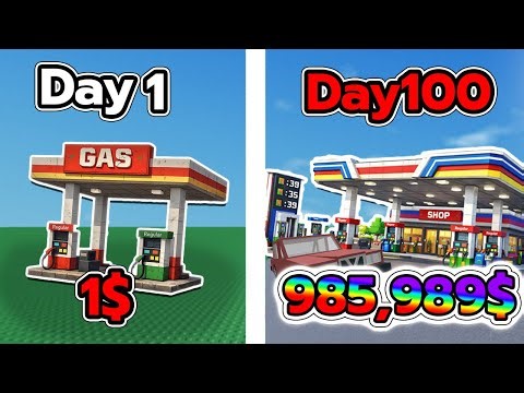 สร้างปั้มน้ำมันเริ่มต้นจาก 1-100 ⛽Roblox Tycoon Gas Station🧑‍🔧