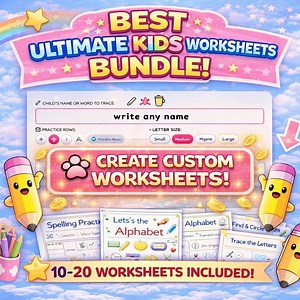 Name Tracing Worksheet Generator | Preschool Learning Bundle | Tracing | Alphabet | Spelling | Coloring | Pre-k Printable Worksheets | - Etsy Canada