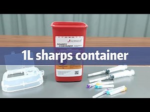 1 Quart Sharps Container for Home Use and Professional Small Portable Container for Travel