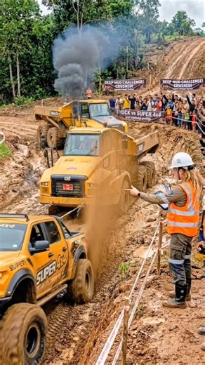 “Gak nyangka! 4x4 bisa kalahin truk di lumpur #balapmobil #lumpurekstrim #4x4challenge #fypシ #viral