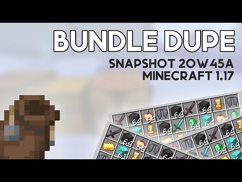 Minecraft 1.17 Bundle Dupe Glitch! | Snapshot 20w45a (Any Item)