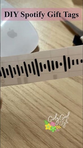 DIY Spotify Code Gift Tag using Cricut, Cardstock, and Fabric Scraps