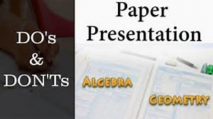 Math Paper Presentation Tips