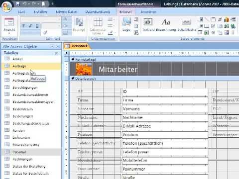 Access 2007: Eingabemaske erstellen