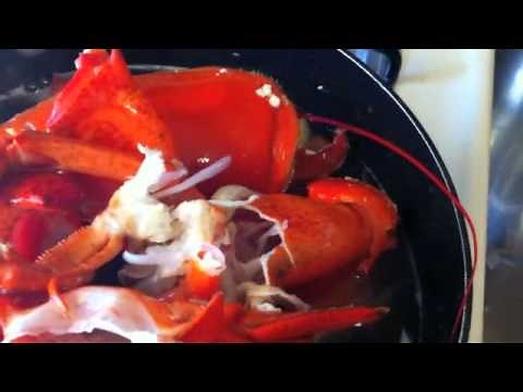 Delicious Lobster Stock.Chef celly makes delicious Broth