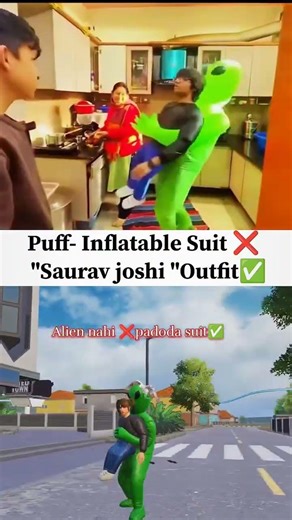 😂🤣pad marne wala alien suit ❌ Sourabh Joshi padoda suit ✅ 🤣😂 ❤️ #viral ❤️ #bgmi ❤️