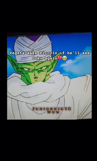 Vegeta asks Piccolo if he'll see Goku again #dbzkai #vegeta