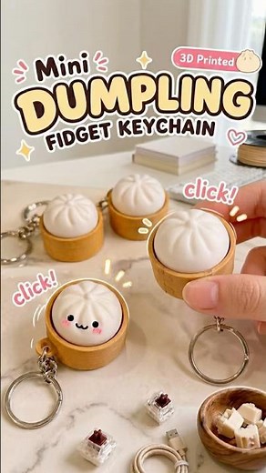 Cute 3D Printed Dumpling Clicker! 🥟✨