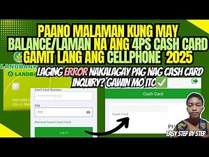 PAANO MALALAMAN KUNG MAY LAMAN NA ANG ATM SA 4PS 4PS CASH CARD BALANCE INQUIRY