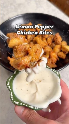 High Protein Lemon Pepper Chicken Bites! Only 400 Calories!🍋🌶️🍗#food #shorts #highproteinrecipes