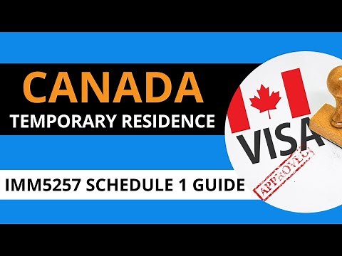 HOW TO FILL IMM 5257 FORM CANADA SCHEDULE 1 - VISITOR VISA