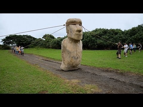 Making Easter Island statues walk - Easter Island: Mysteries of a Lost World - BBC