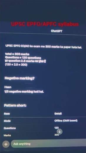 UPSC EPFO, APFC syllabus// #upsc #epfo #syllabus #studentlife #shortvideo #epfindia