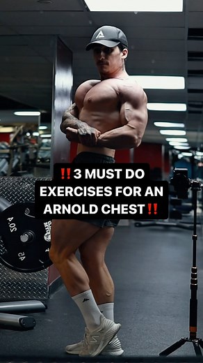 READ - 3 Must-Do Exercises for an Arnold Chest 👇🏻 🔥Make sure you save this video!🔥 There are countless chest exercises, but the key to building a great chest is how you perform them. Here are three staple exercises that have helped me build my chest: 1. Bent Over Cable Fly: This is my favorite way to perform chest flies. Doing them in this position allows you to maintain better form and achieve a deeper contraction. To build a big chest, incorporating a fly movement is essential. Remember no