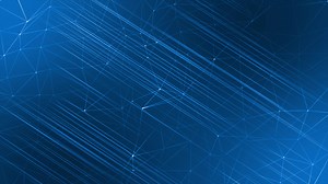 Download royal blue color parallel diagonal lines with low poly dots and lines futuristic geometrical dark background for free