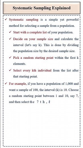Systematic sampling explained #sampling #dataanalytics #dataanalysis