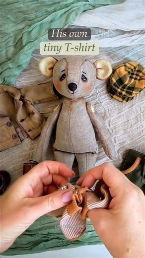 Teddy Bear Sewing Pattern 🧸 Tiny Clothes & Lace-Up Shoes!