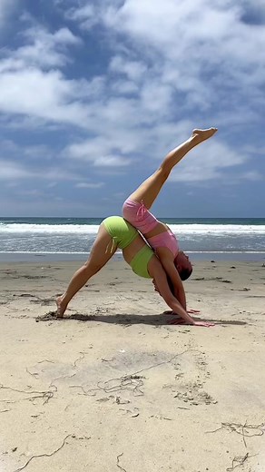 Beach Acro Duo: Double Creation Acro Yoga Challenge