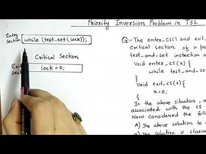 Priority Inversion in Operating System | Gate Question on TSL Mechanism | Operating System