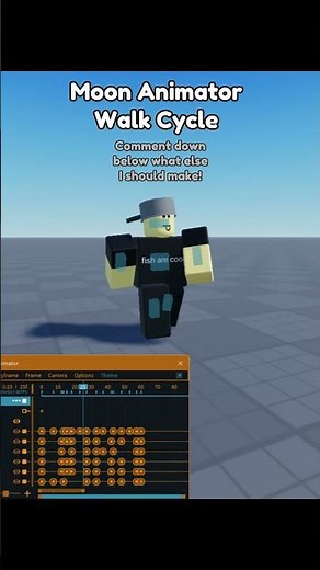 Moon Animator Walk Cycle! #roblox #memes #helpmemakethismakesense #butifyoucloseyoureyes #funny #ai
