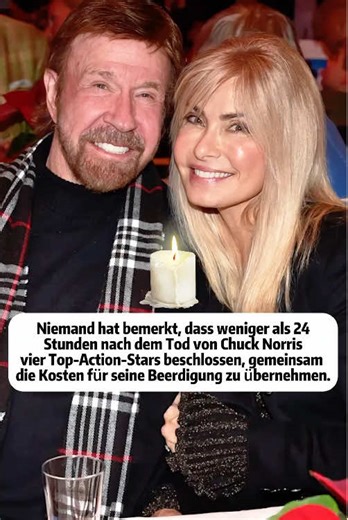 Niemand hat bemerkt, dass weniger als 24 Stunden nach dem Tod von Chuck Norris vier Top-Action-Stars beschlossen, gemeinsam die Kosten für seine Beerdigung zu übernehmen. Jean-Claude Van Damme #germany #chucknorris #sylvesterstallone #arnoldschwarzenegger #celebrity