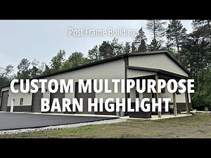 Post Frame/Pole Barn Multipurpose Build in Indiana | Milmar Buildings #garage #polebarn #postframe