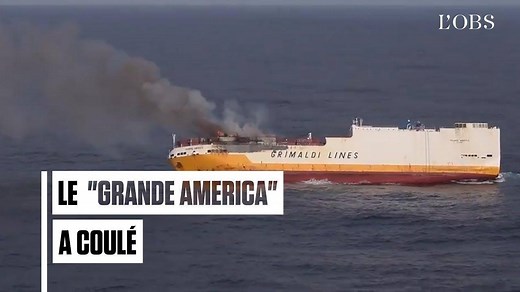 Les images du navire italien "Grande America" qui sombre au large des côtes françaises http://bit.ly/2F1k13Y | Le Nouvel Obs