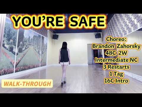 YOU’RE SAFE Line Dance (WALK-THROUGH) | Intermediate | Brandon Zahorsky