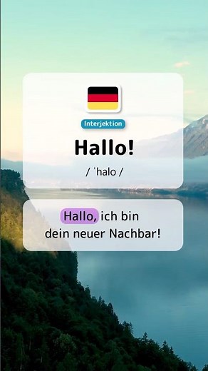 "Hallo": Learn a German Word