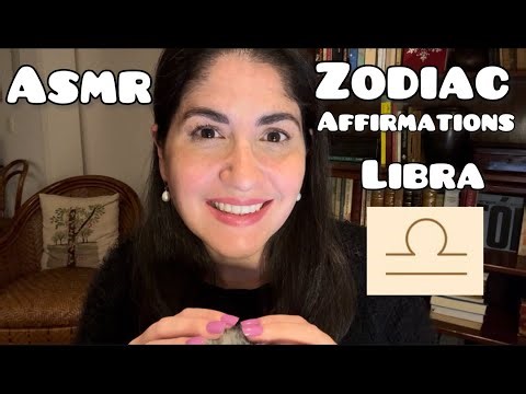 ASMR - ZODIAC SIGNS AFFIRMATIONS - LIBRA - WHISPERING/FLUFFY MIC SCRATCHING