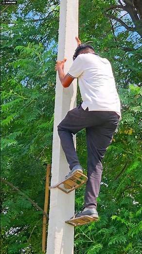 Climbing a Utility Pole : Learning to Climb #shrots #lineman