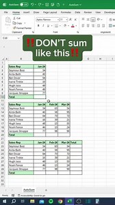 1K views · 21 reactions | AutoSum in Excel‼️  Save this post for future reference.  Share with your friends to help them master Excel! ✅ Follow @excel_formula_fun for more amazing Excel tips and tricks! #ExcelTips #ExcelHacks #AutoSum #ExcelShortcuts #DataAnalysis | Excel Formula Fun | Facebook