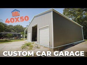 We RE-BUILT a car collectors 40x50 Metal Building!