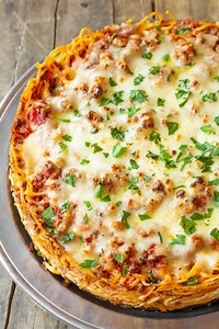 Baked Spaghetti Pie Recipe (Video) - A Spicy Perspective