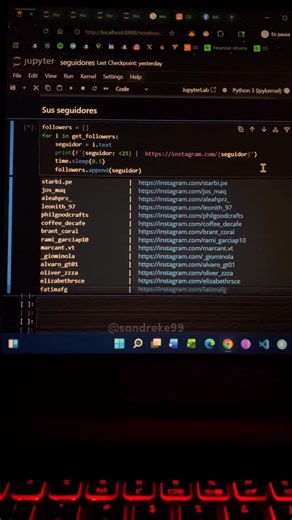 Sandreke | data y programación on Instagram: "Un software automatizado está controlando Chrome 😃👍 Inspo @yasminacodes #instagram #webscraping #python #programacion #sandreke"