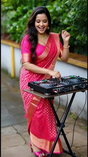 Beautiful DJ Dance in Saree 💃 Wedding Party Vibes #shorts #djdance #sareedance