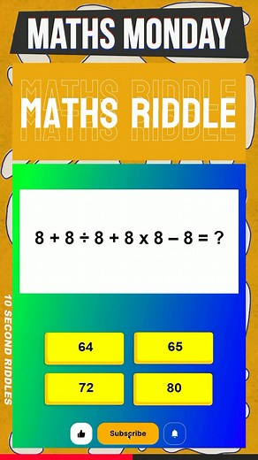23 shares | Solve the tricky math equation using the correct order of operations  | 10 Second Riddles | Facebook