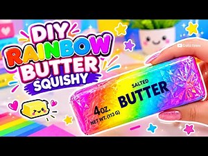 DIY Viral Rainbow Butter Squishy No Glue /Making Butter Squishy/ Paper craft/Easy craft ideas/Tiktok
