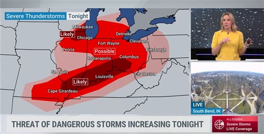 Severe storms will impact nearly 55 MILLION people across major cities including Chicago, St. Louis, and Detroit, with the threat of nighttime tornadoes possible. We have the latest on Weather Underground: | The Weather Channel