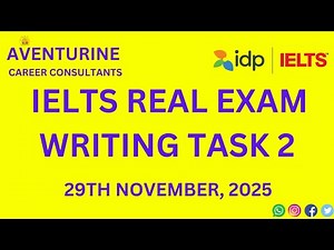 IELTS II REAL II EXAM II WRITING II TASK II 29TH NOVEMBER, 25 II