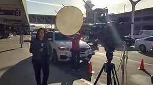 A reporter's work is never done. Lynette Romero was reporting from LAX on Thursday morning when Liberté Chan - KTLA 5 stopped by to say hello. In need of a little help with lighting, the crew decided to put her to work. | KTLA 5 Morning News