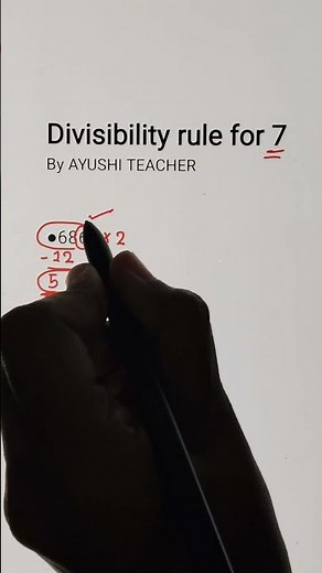 Divisibility rule for 7 #divisibilityrule #maths