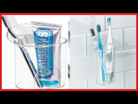 iDesign Plastic Suction Tumbler Cup: Compact, Durable Bathroom Storage Solution