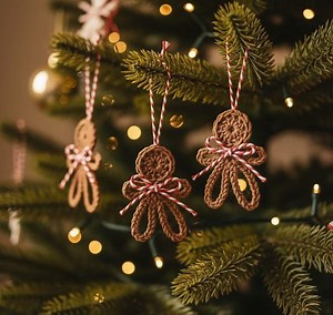 Mini Gingerbread Man Crochet Ornament Pattern PDF - Etsy