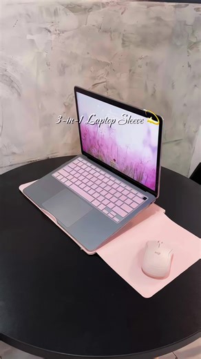 Stylish Pink Laptop Case and Stand for MacBook Users