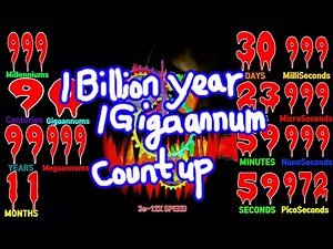 👻Halloween💀1 Billion year(1 Gigaannum) timer countup alarm🔔picosecond nanosecond microsecond