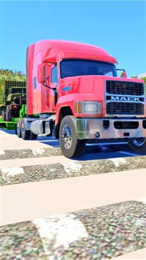 Trucks Mack Transpoter vs Speedbump