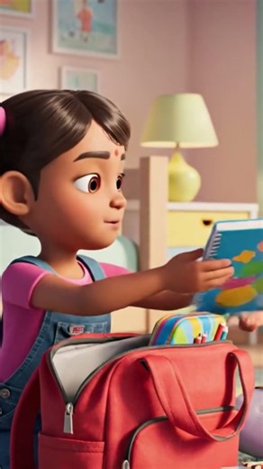 Maman m’apprend à préparer mon sac d’école 🎒 | Routine du matin