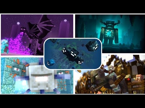 MINECRAFT All Bosses [with Actions & Stuff] - No Comentary