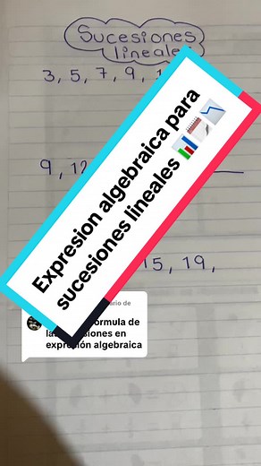 Expresión Algebraica para Sucesiones Lineales en Matemáticas